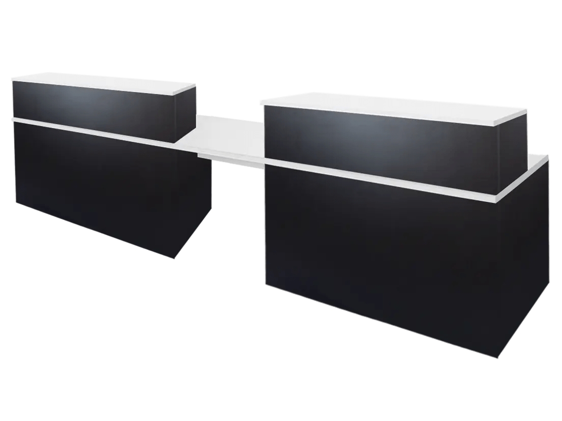 Mostrador de Recepción Apolo Doble adaptado para minusválidos OFILIKE (160+60+160cm - Gris grafito)
