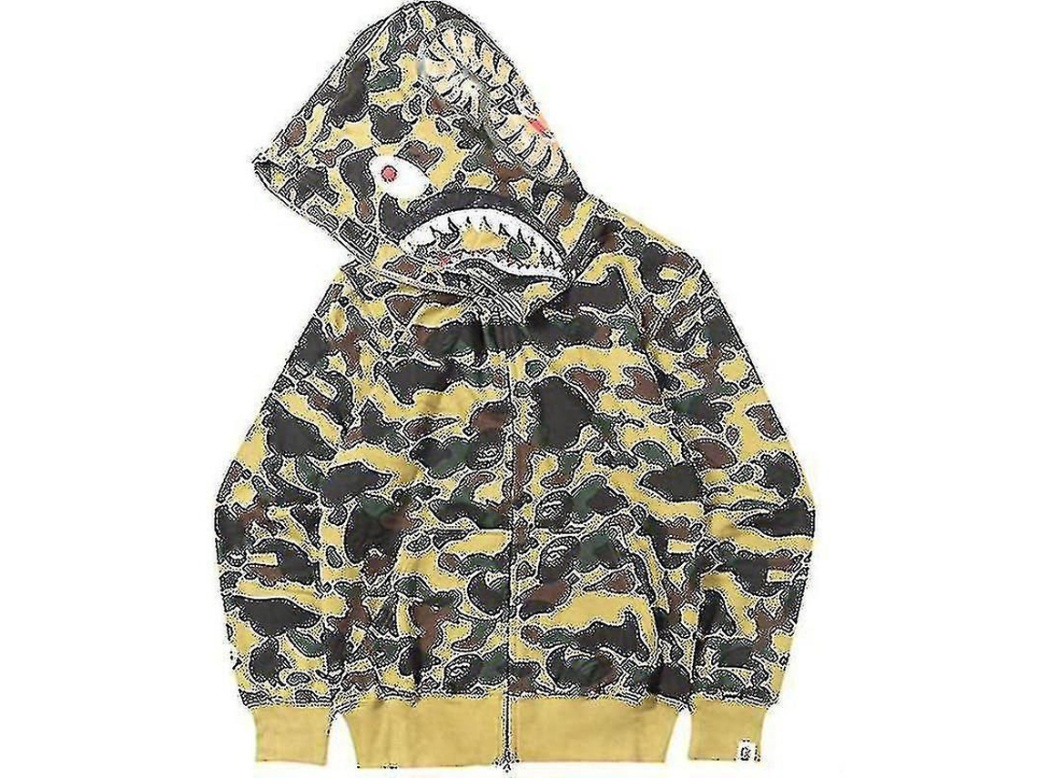 2026-chaqueta Con Cremallera Y Capucha Camuflaje Suelta Para Hombre Y Niño Poliéster Casual
