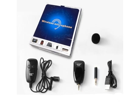 Microfone sem fio 2.4g microfone de lapela com clipe de lapela[versão de voz clara]