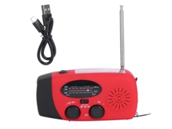 Radio De Manivela Alimentada Por Energía Solar Qqt088l, Linterna Led De Abs, Batería Externa Multifuncional Para Uso De Emergencia.