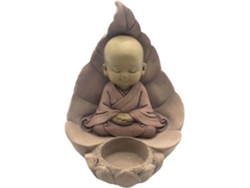 Pieza Decorativa ZEN'LIGHT Buda 2 (Rosa - 10.5x11x13.5 cm - Resina)