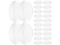 Paquete de 60 lentes acrílicas convexas de doble cara, 25 mm