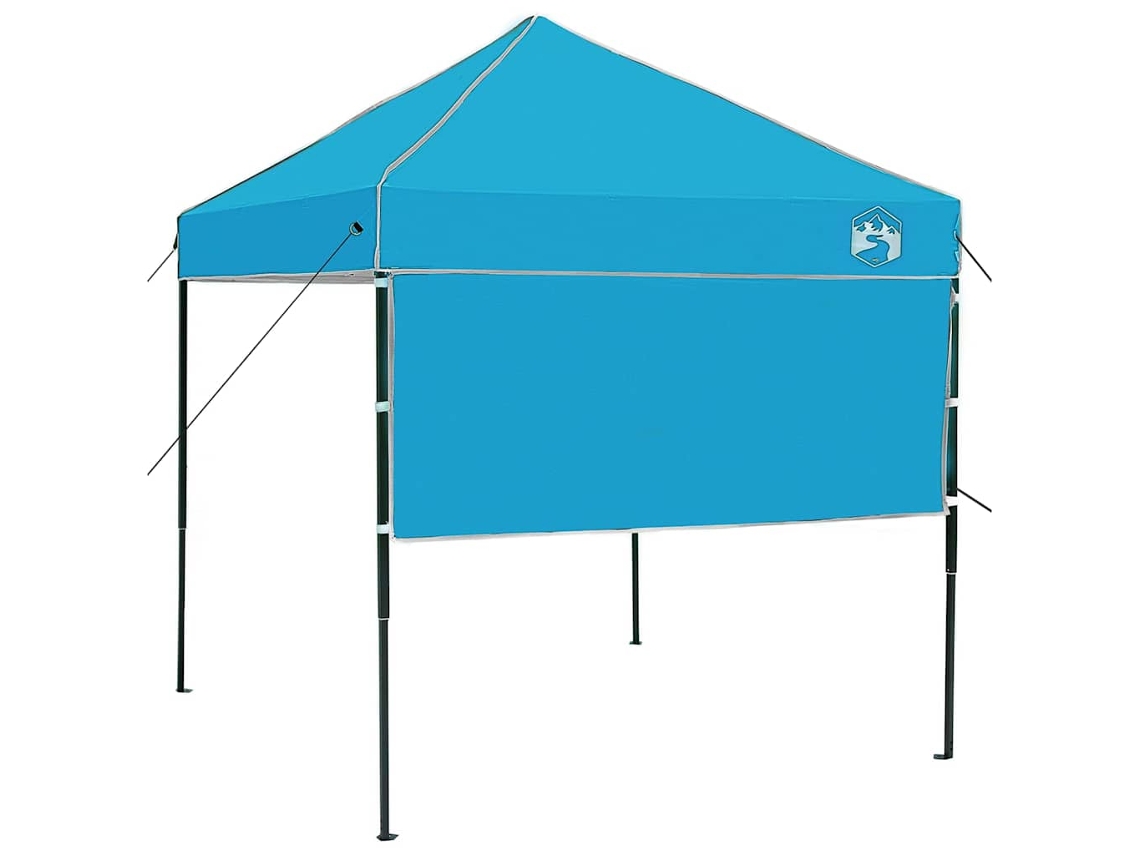 Toldo manual azul para tienda de campaña, 194 x 194 x 251 cm, de tela.