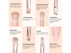 Kit de brochas de maquillaje retráctiles portátiles 2026, 8 piezas, funciones completas, para viajes.