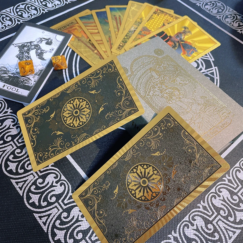 Cartas De Tarot, 12*7 Cm, Pvc Impermeable Y Resistente Al Desgaste, Cartas De Juego De Mesa Para Adivinación.