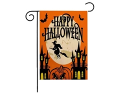 Guirnalda de jardín de Halloween, dos caras verticales, decoración para patio exterior.