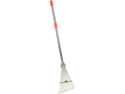 Rastrillo Para Hojas De 45 Cm Con Mango Extensible Para Césped Y Jardín: Resistente Y Fácil De Guardar.
