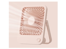 Ventilador USB de refrigeración de 4500 mAh, plegable a 180°, con 4 velocidades y potente viento, Yizhood (rosa)