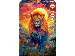 Puzzle 500p Mirada Majestuosa Del Leon Educa Borras