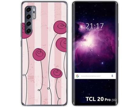 Carcasa TCL 20 Pro 5G TUMUNDOSMARTPHONE Flores Vintage Multicolor