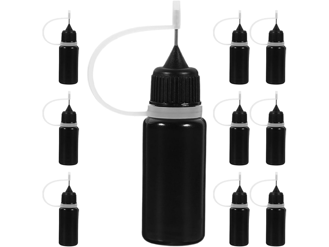 Juego De 30 Botellas Aplicadoras De Punta Fina Para Pegamento, Pintura Y Cabello Suave (plástico)