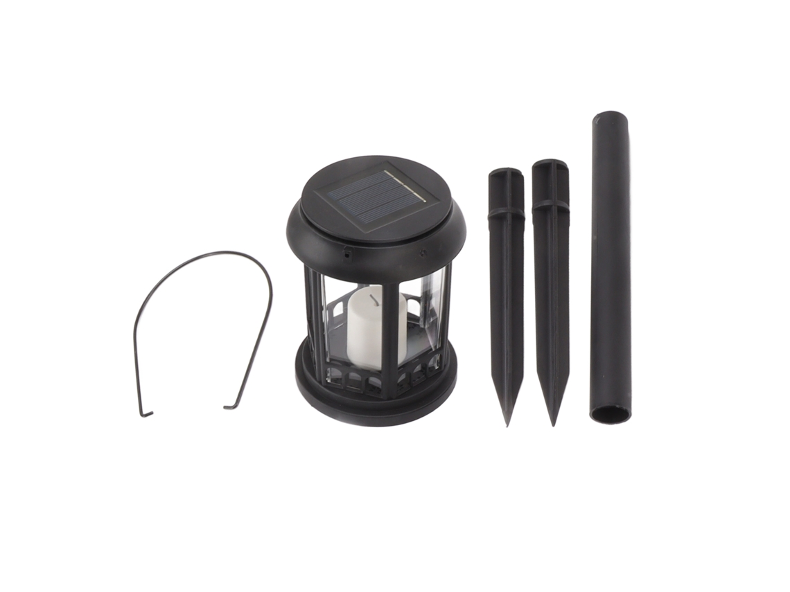 Conjunto Bj-6 de luzes solares de jardim externas, à prova d'água, com LED, em plástico, para instalação enterrada em gramados, pátios e corredores.