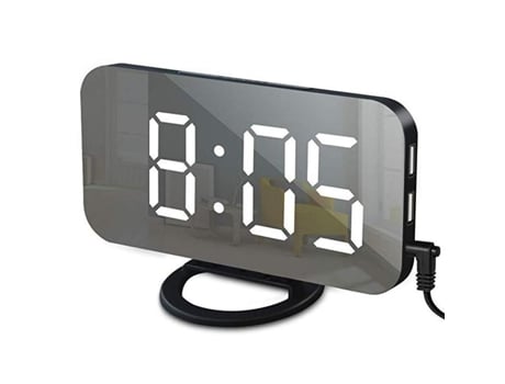 Reloj Despertador Digital LED con Espejo