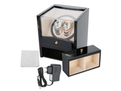 Caja De Relojes De Autowinding Con Rotación Eléctrica 2+2 Motor Display De Lujo