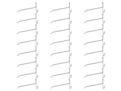 30 Ganchos De Hierro Para Estantes De Supermercados Y Joyerías, 3,5 Mm, 15 Cm.