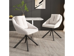Silla Giratoria Moderna - Ergonómica - Beige