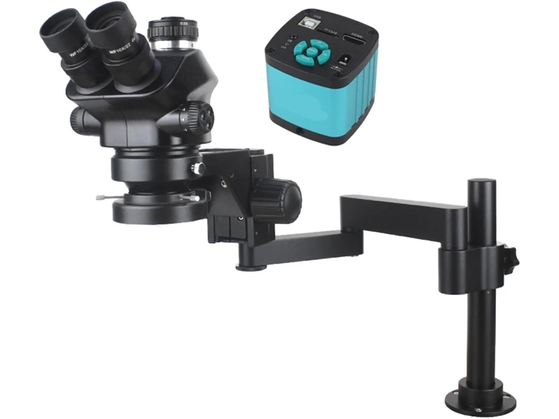 Microscopio Estereoscópico Trinocular Ajustable Con Simulador De Distancia Focal Del Objetivo De 3,5x A 200x Para Uso En Laboratorio.