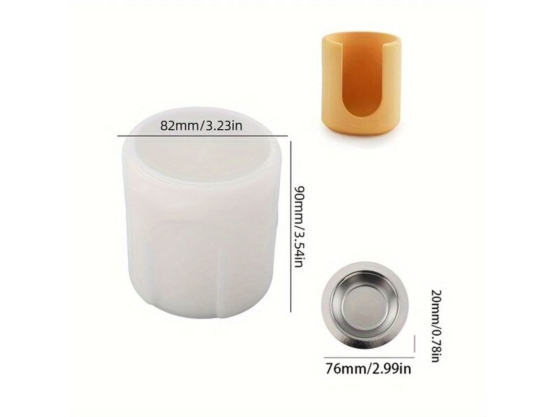 Molde de silicona para porta incienso cilíndrico Vayotoy