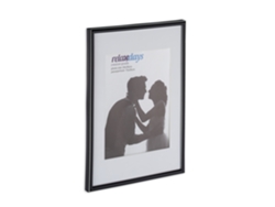 Juego De 2 Marcos De Fotos Relaxdays, 20×30 Cm, Paspartú 15×20 Cm, Cristal, Para Colocar O Colgar, Negros