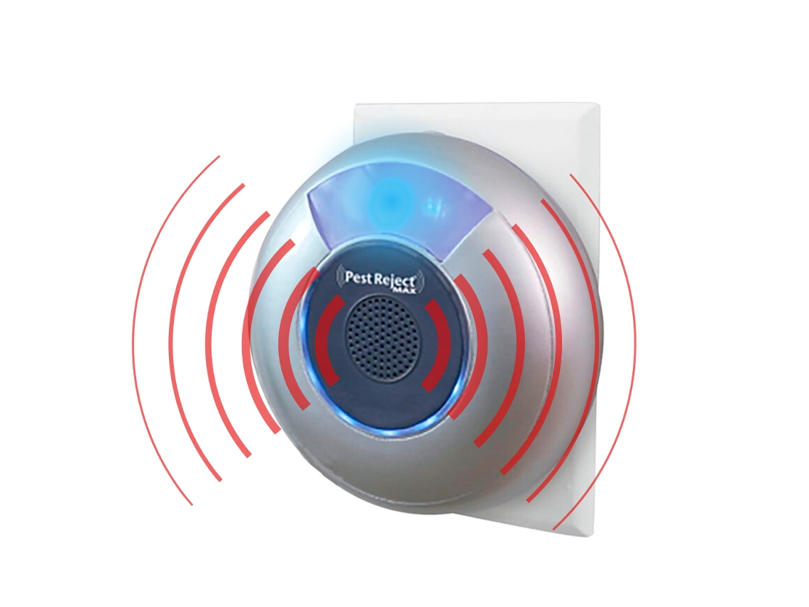 Repelente Max Contra Insectos y Roedores, Más Potente y Eficaz, Tecnología Electromagnética Ultrasónica, PEST REJECT