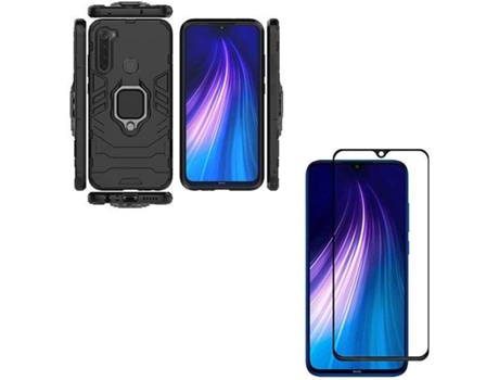 Kit Carcasa + Protector de Pantalla Xiaomi Redmi Note 8 2021 PHONECARE Negro