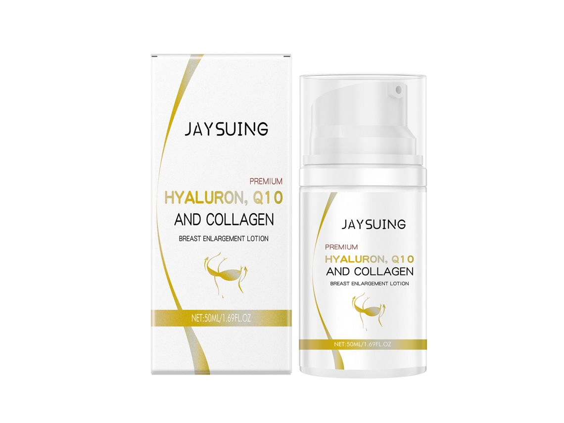 Loción para realzar el busto, crema de masaje nutritiva, reafirmante e hidratante para la piel con ácido hialurónico y colágeno.