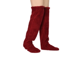 Calcetines Por Encima De La Rodilla, Calcetines Altos Cálidos De Invierno, Calentadores De Piernas Cálidos (claret) Cuich