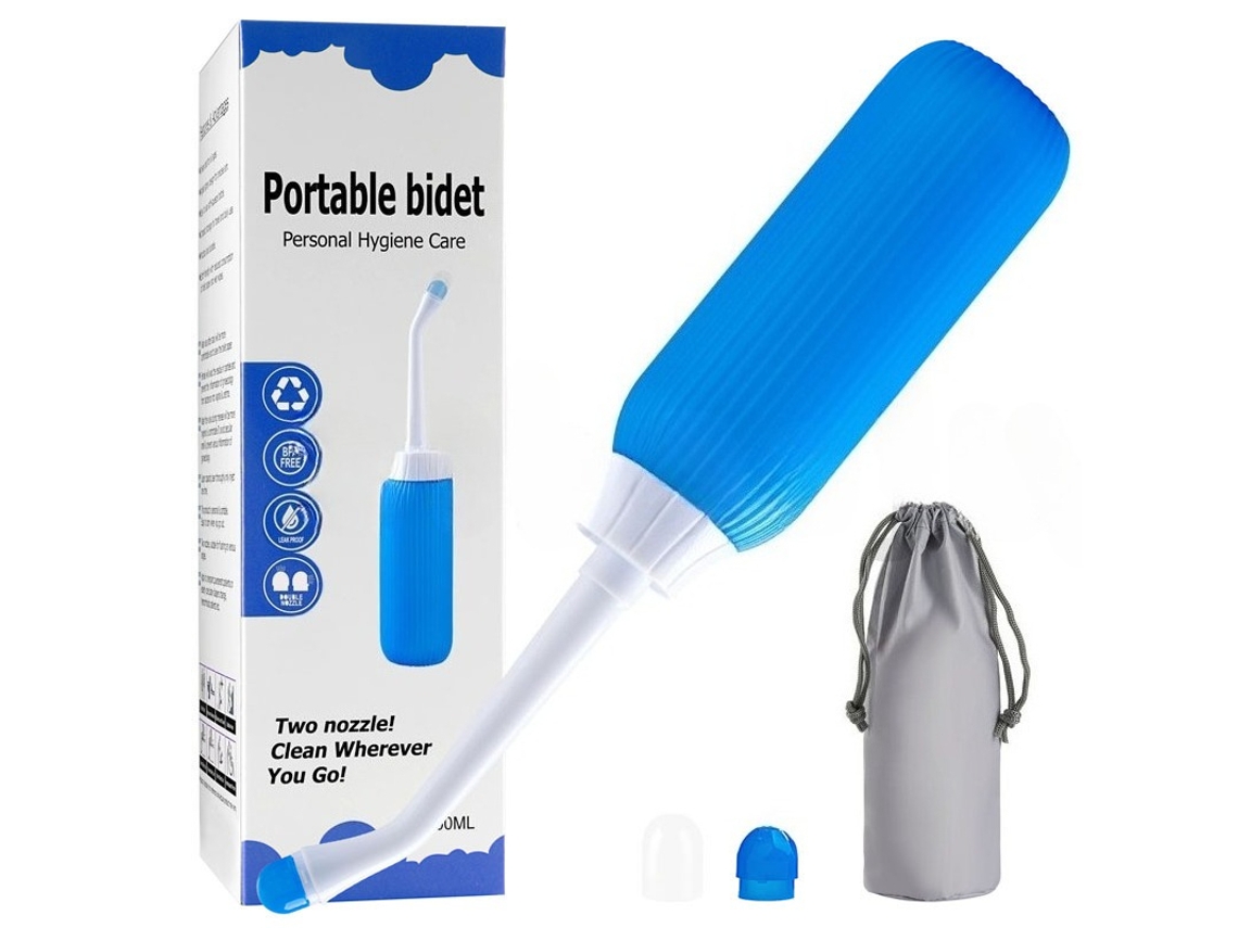 Bidé portátil de viaje, irrigador perineal, 500 ml de volumen