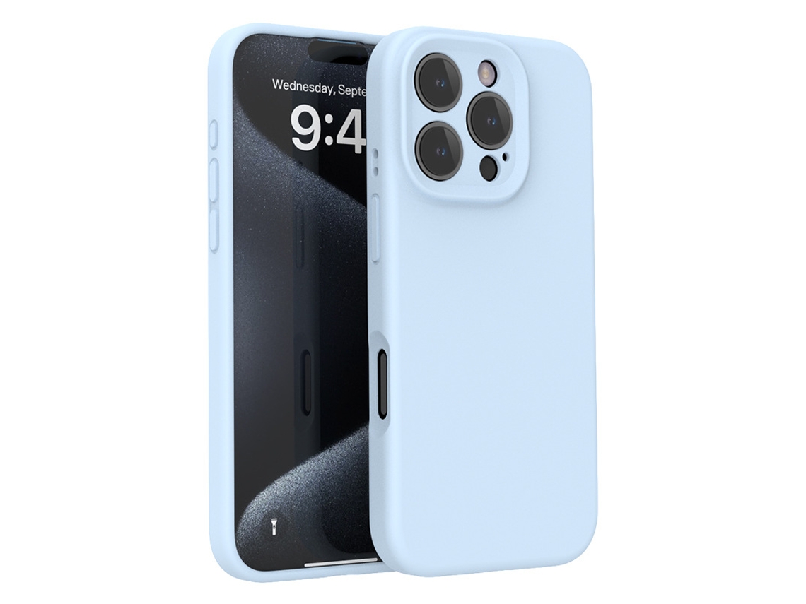 (cerulean, Iphone 14 Pro Max) Funda De Silicona Líquida Para La Serie Iphone, Lente Totalmente Incluida Anti-caídas