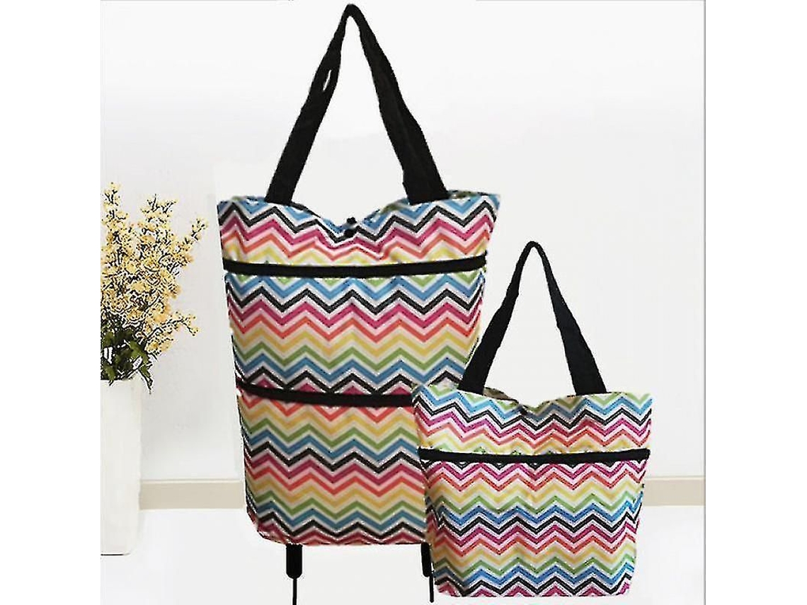 Carrito de compras plegable de dos etapas GOKOCO 2 en 1 con cremallera y bolsa de compras plegable con ruedas desmontables.