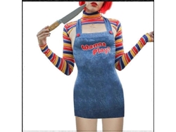 Disfraz De Muñeca Terrorífica Para Mujer, Disfraz De Chucky, Personaje De La Película, Traje De Cuerpo Entero Para Halloween.