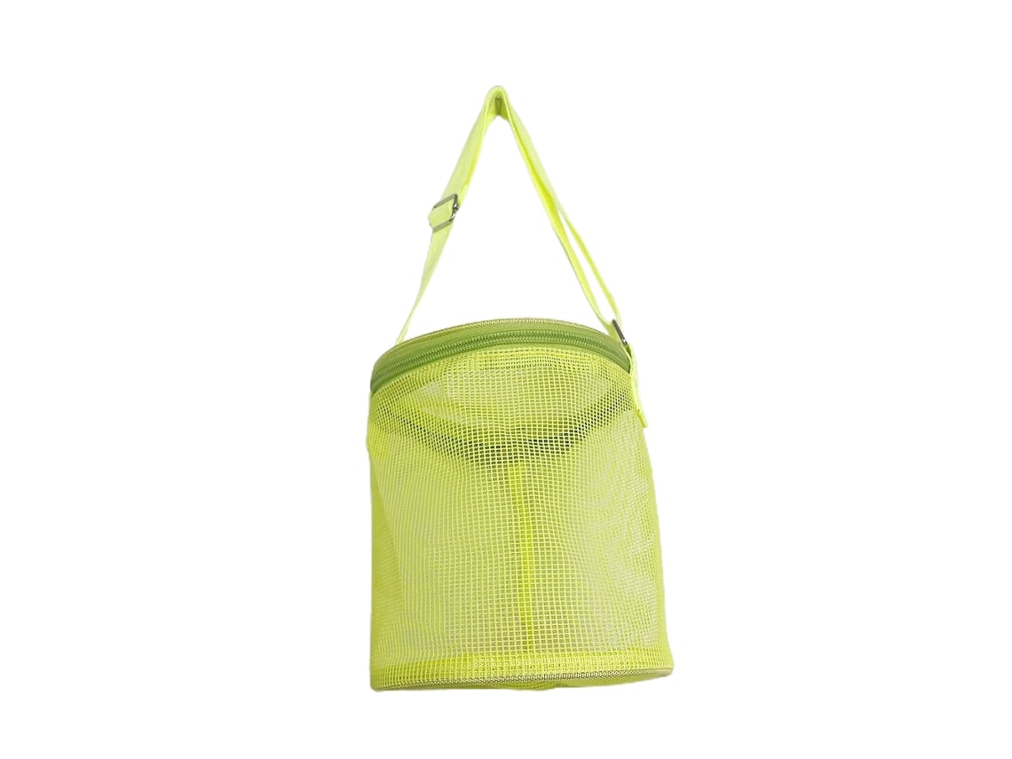 2026-bolsa Malla Para Niños Con Cremallera Y Correa Ajustable Para Coleccionar Conchas Y Juguetes De Playa