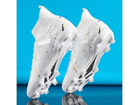 Botas de fútbol de Hombre para Fútbol NISSGU Piel Sintética Blanco (43)