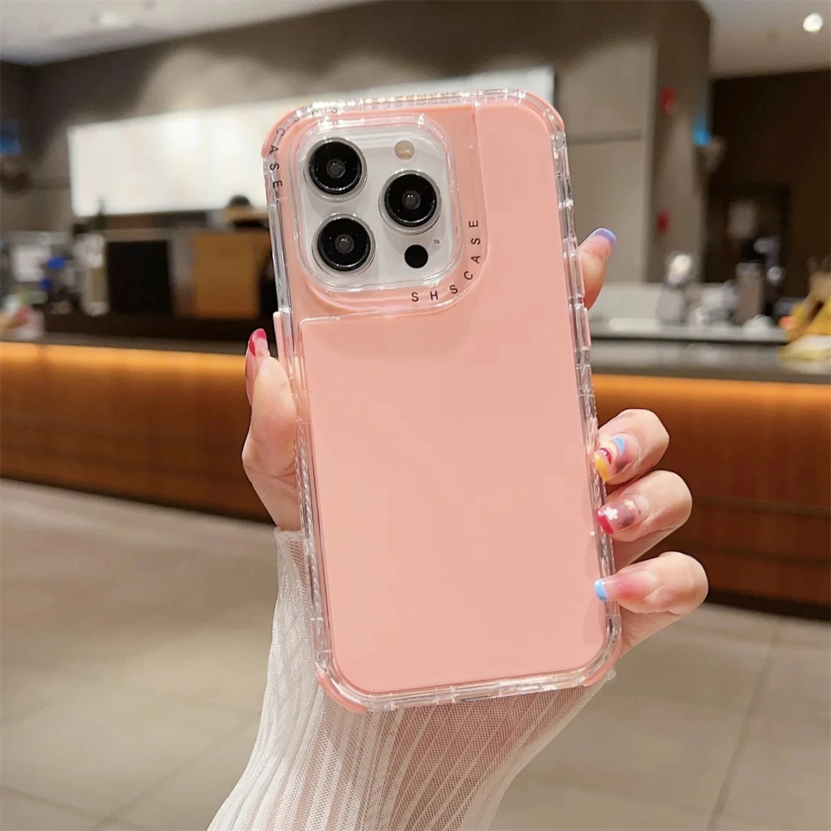 (rosa, Iphone 11) Funda 3 En 1 Para Iphone, Protección Contra Caídas De Grado Militar.