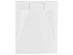 Plato de ducha Beliani Azzurro fabricado en material SMC blanco 100x80x3