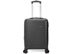 Maleta de cabina Benzi Bz5845n-50, extensible, ABS, 55 cm, 4 ruedas dobles, cerradura de combinación de 3 dígitos, color negro