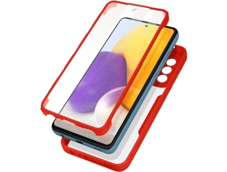 Carcasa Samsung Galaxy A72 AVIZAR Protección 360° Rojo