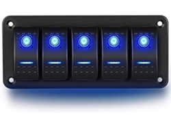 Accesorios De Bateau Panneau Conmutación En Forma 5 Bits Con Doble Led Para Modificación Yate Rv