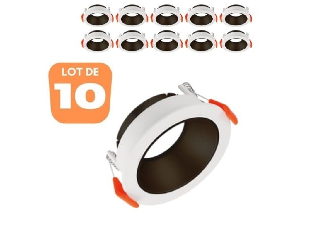 Conjunto de 10 beta R1 White/Black Spot es MR16 GU10/GU5.3 BRAYTRON