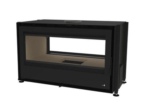 Estufa de Recuperación de Calor de Leña Termofoc Doble Cara Ventilada Modelo Lagos C895 Doble Cara 8 Kw MAESTRO FERRETERO