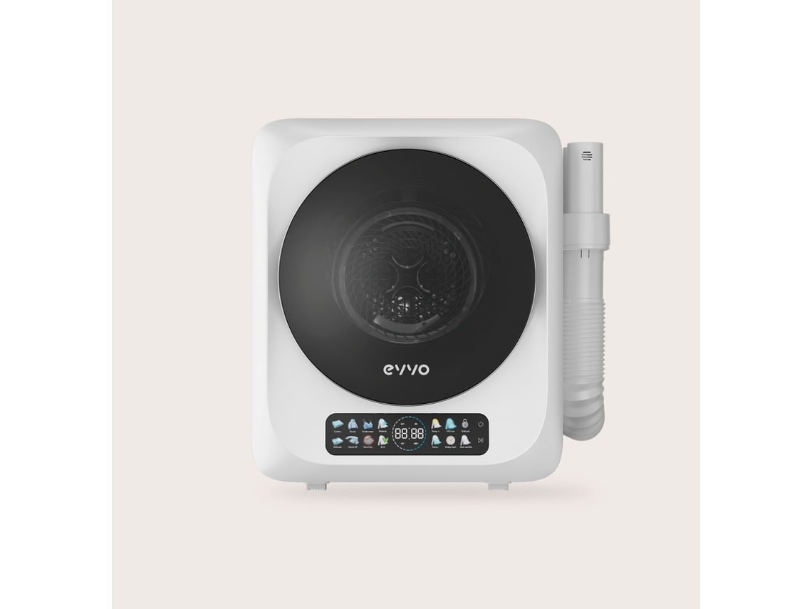 Secadora portátil Evvo Mini S4 Plus – Secadora de 3 kg, diseño mini compacto, panel táctil, higiene UV, función antiarrugas, accesorio para calzado.