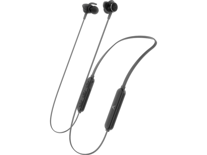 Auriculares Bluetooth KSIX Neckband 2 (In Ear - Micrófono - Negro) |  Worten.es