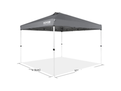 Tienda de campaña emergente, impermeable, con bolsa de transporte y ruedas, 10x10 pies, gris, OEM.
