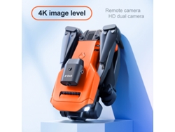 Dron plegable K6 Pro con cámara dual 4K Evitación de obstáculos de 360 (2 baterías - Duración de la batería: 15 min - Naranja)