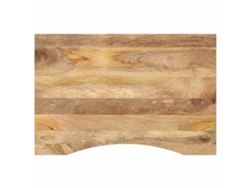 Tablero De Escritorio Con Curva Madera Mango Rugosa 80x60x2,5cm