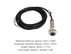 2026dz-set 4 Sensores de proximidad inductivos NPN No Nc 4 cables 12 mm 2 mm CC 6-36 V
