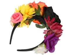Serre-tête Fleuri Rose Para Halloween Bandeau Cosplay Décoré De Roses Accesorio De Fête
