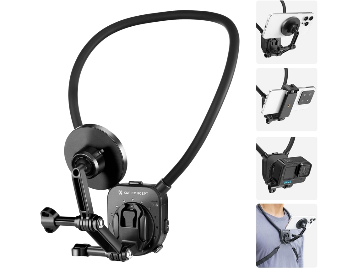 Suporte Magnético Para Celular No Pescoço Para Gravação De Vlogs Em Primeira Pessoa, Compatível Com Gopro.