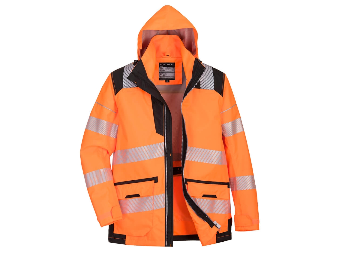 Chaqueta Transpirable 5 En 1 Pw3 De Alta Visibilidad Amarillo Negro / 4xl