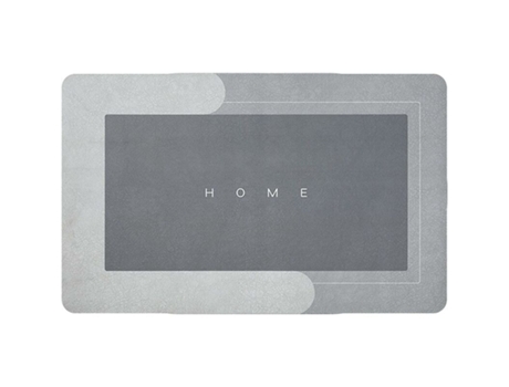 Alfombra absorbente para el suelo, alfombra de baño antideslizante, seca, suave, cómoda (gris recto, 1,598.4 in)